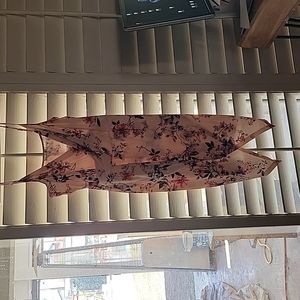 Summer dress floral peach